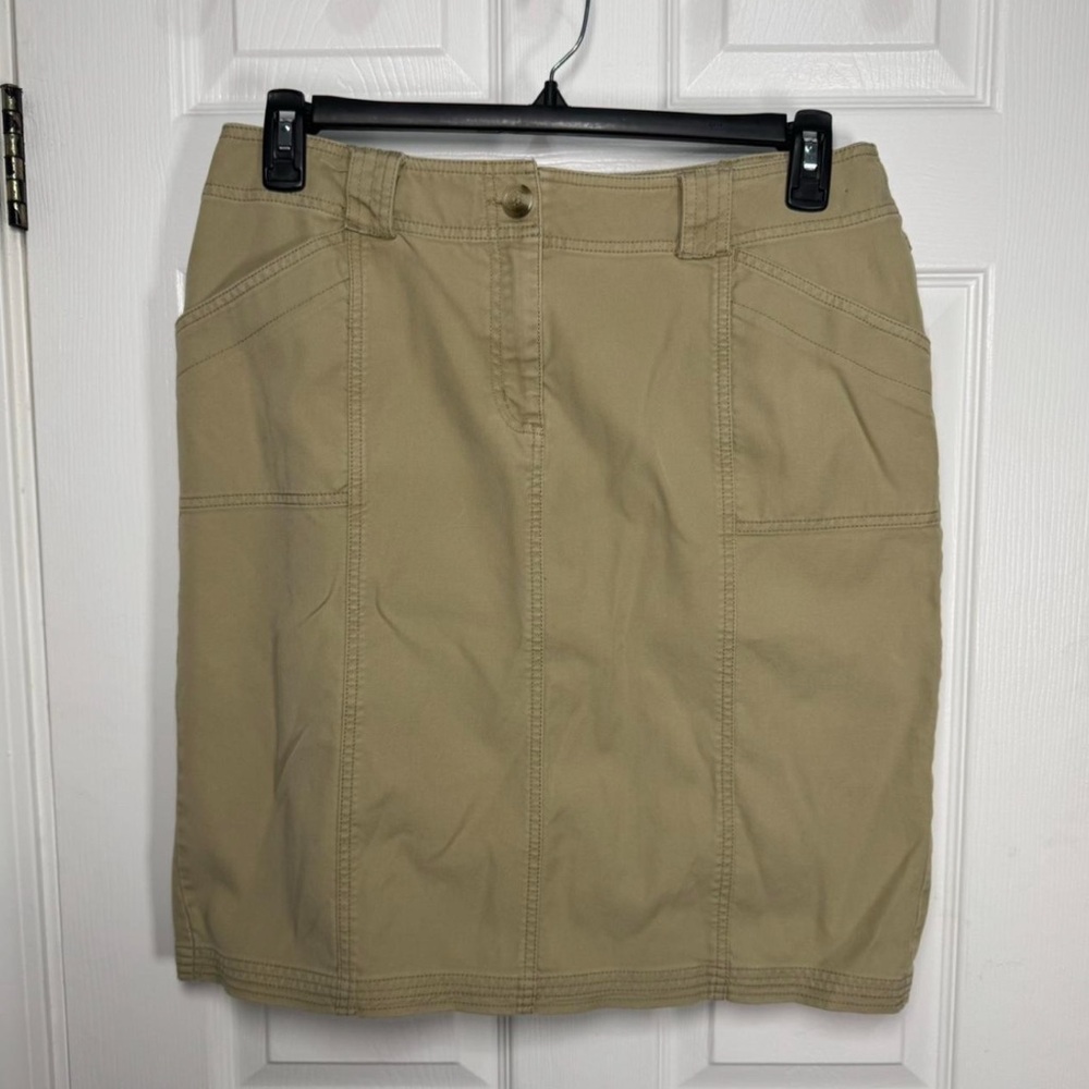 Tan Pencil Skirt‎ with Pockets